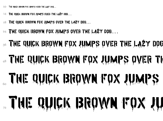 American Life font waterfall